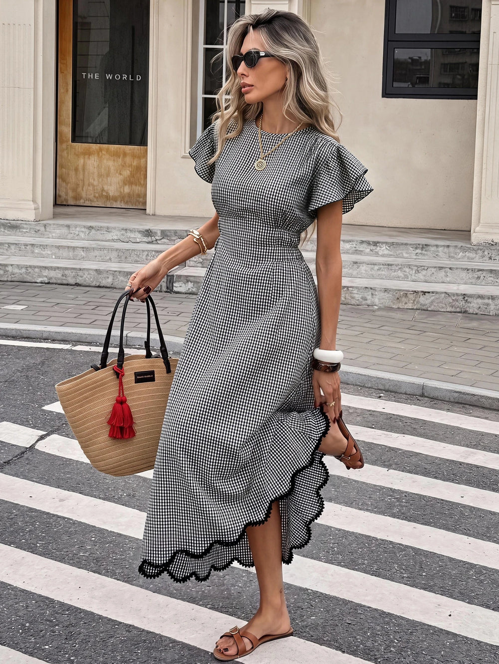 Vestido Longo Feminino Elegante com Cinto