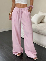 Textured Wide-Leg Trousers — Effortless Luxe Comfort