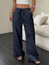 Textured Wide-Leg Trousers — Effortless Luxe Comfort