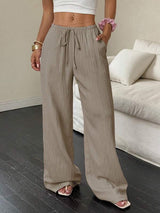 Textured Wide-Leg Trousers — Effortless Luxe Comfort