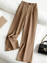 Tailored Wide-Leg Trousers — Timeless Camel Elegance