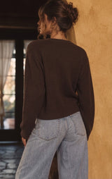 Women's Dark Brown Knit Cardigan