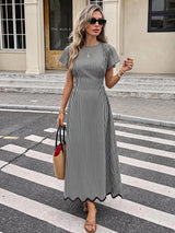Vestido Longo Feminino Elegante com Cinto