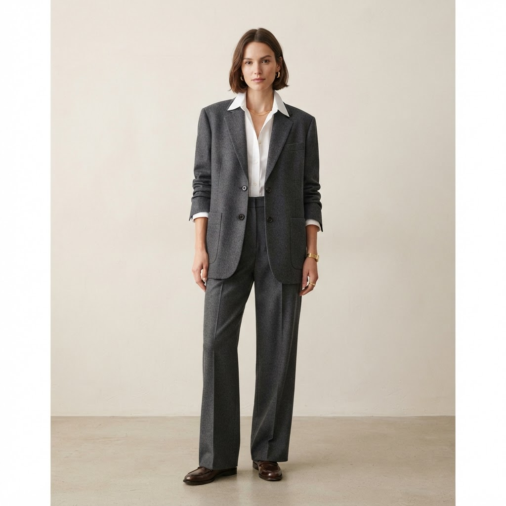 Blazer de Lã Oversized